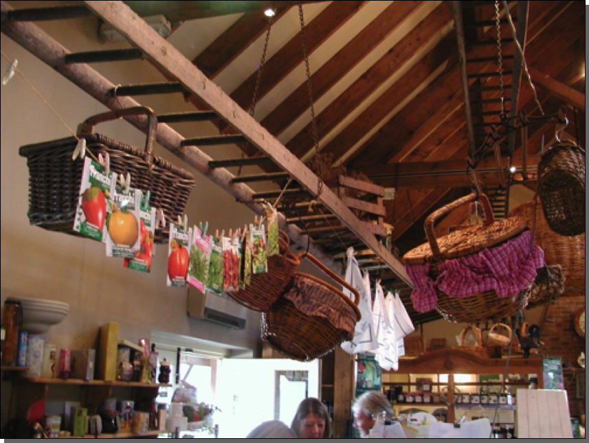 Stack ladders at Abbey Parks farm 
shop

